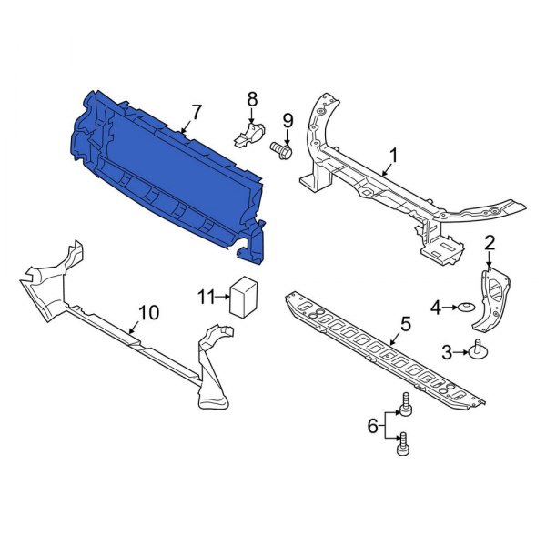 Radiator Support Air Deflector