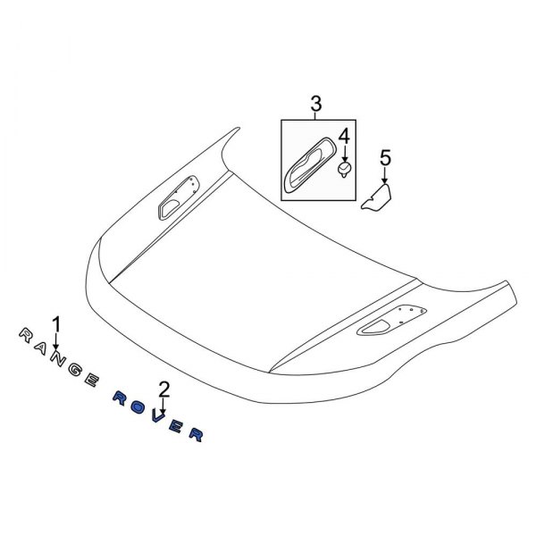 Land Rover OE LR094560 - Front Hood Emblem