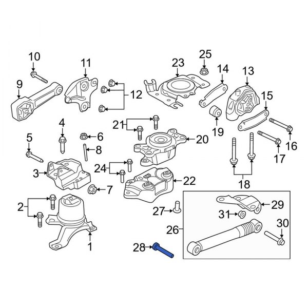 Automatic Transmission Vibration Absorber Bolt