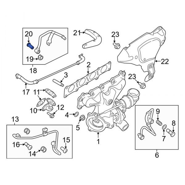 Turbocharger Coolant Line Bolt