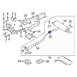Land Rover OE - Rear Exhaust Muffler Clamp