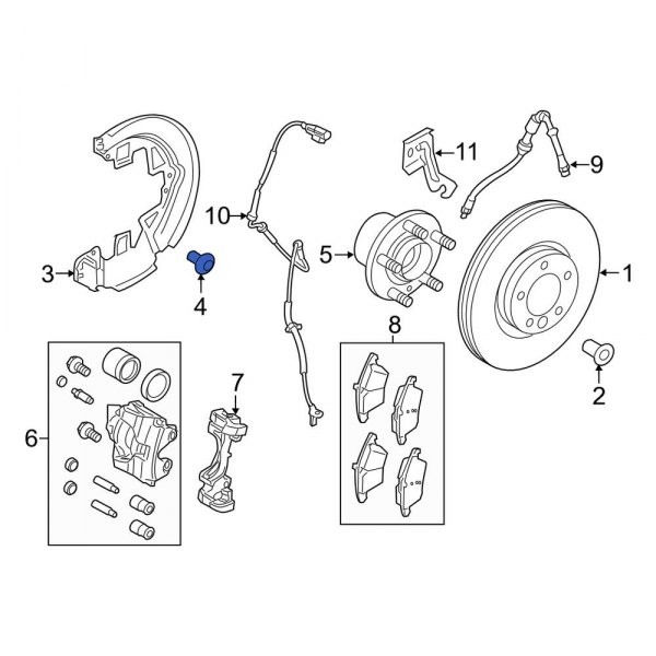 Brake Dust Shield Screw