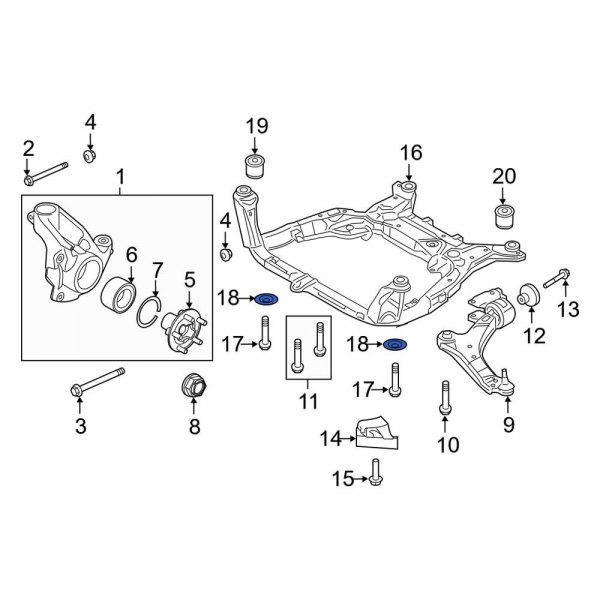 Engine Cradle Bolt Washer