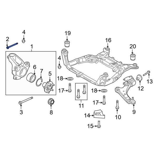 Steering Knuckle Bolt