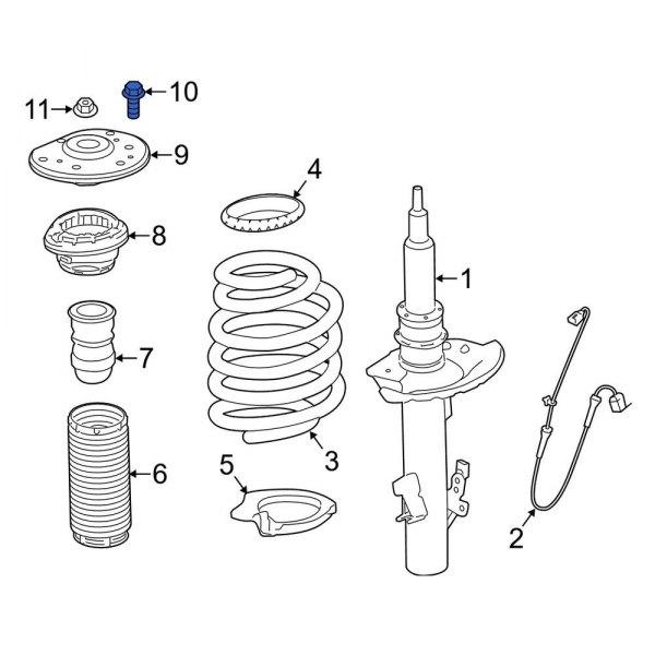 Suspension Strut Mount Bolt