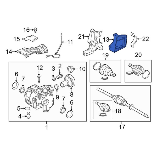 Land Rover OE LR048530 Front Differential Mount Bracket