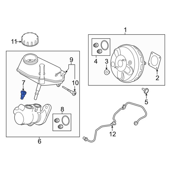 Land Rover OE LR000378 Engine Coolant Reservoir Grommet