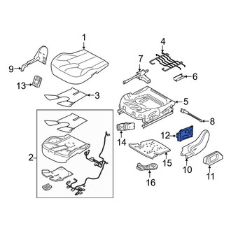 Land Rover OE - Front Right Power Seat Switch