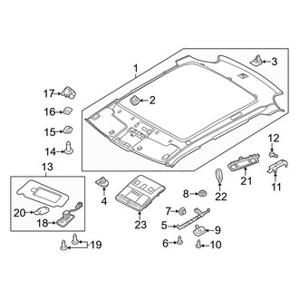 Land Rover OE - Roof - Interior Trim (With Panoramic), (Dynamic / Pure 2 Doors)