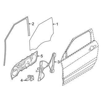 Land Rover OE - Front Door - Glass & Hardware (Dynamic / Prestige / Pure 4 Doors)