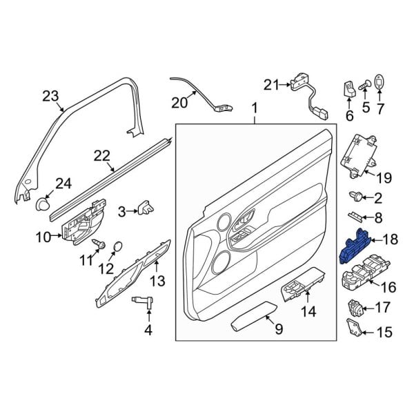 Land Rover OE LR055280 - Front Left Seat Memory Switch