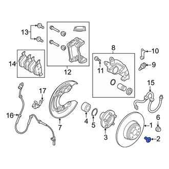 Land Rover OE - Disc Brake Rotor Bolt