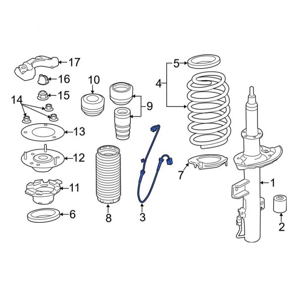 Land Rover OE LR033938 Front Suspension SelfLeveling Wiring Harness