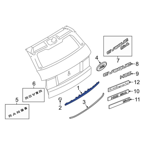 Liftgate Finish Panel Trim Plate