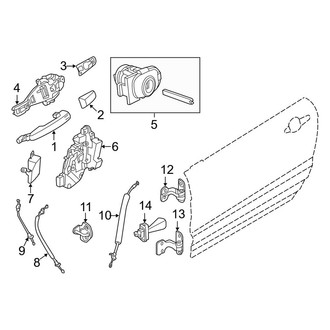 Land Rover OE - Front Door - Lock & Hardware (HSE Dynamic / SE Dynamic 2 Doors)