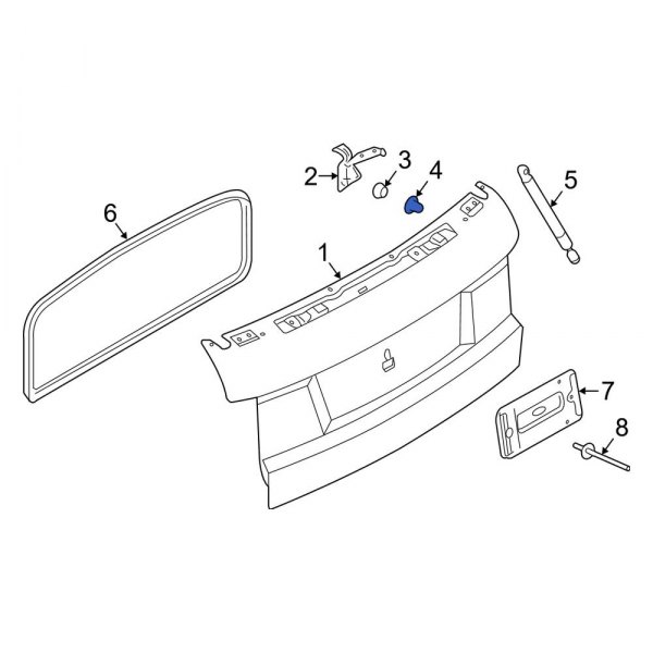 Deck Lid Hinge Cap