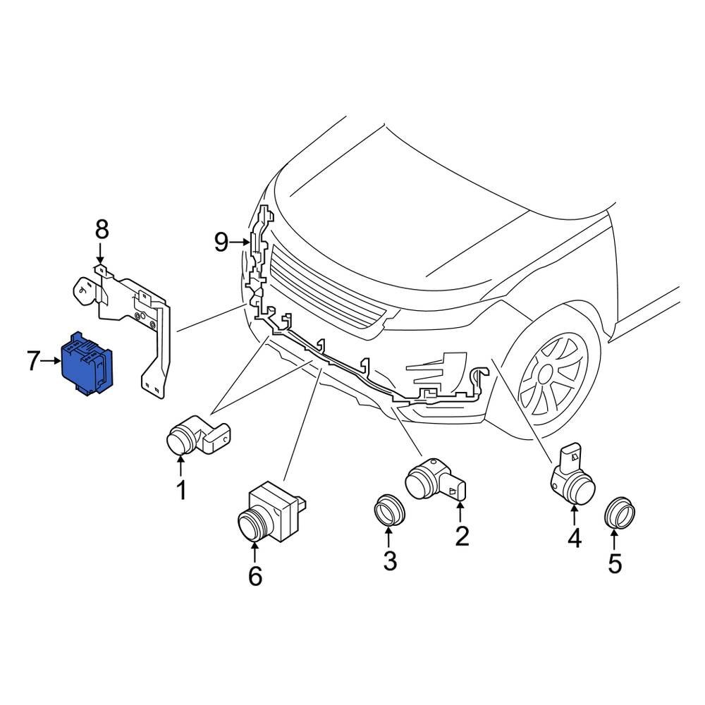 Land Rover OE LR115247 Front Cruise Control Distance Sensor