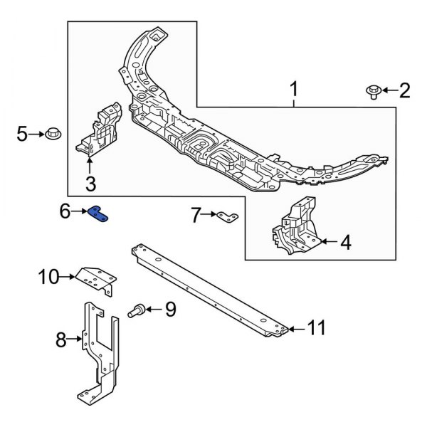 Radiator Support Panel Reinforcement