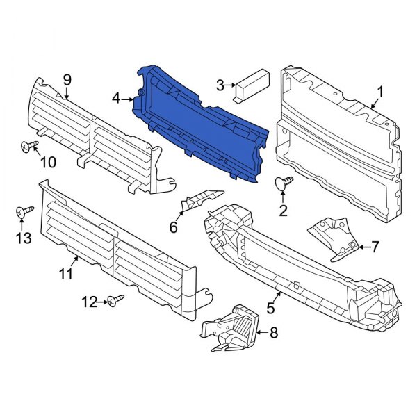 Radiator Support Air Deflector