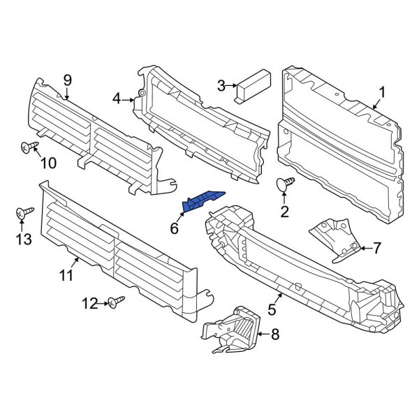 Radiator Support Air Deflector