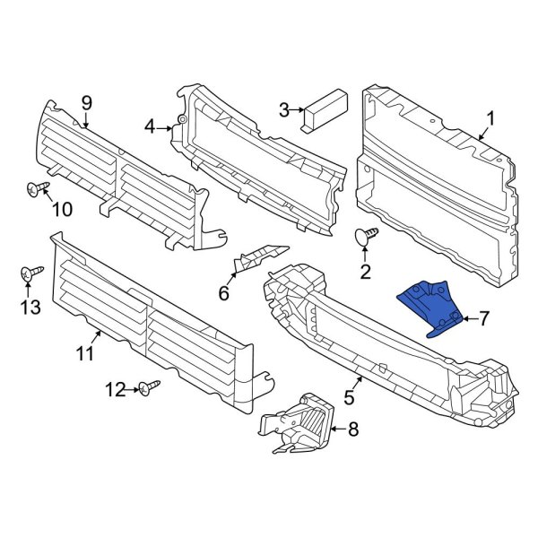 Radiator Support Air Deflector