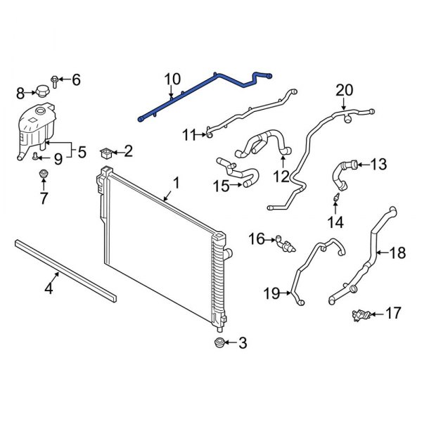 Engine Coolant Overflow Hose