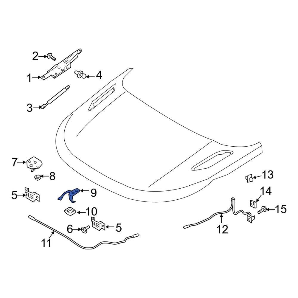 Land Rover OE LR136835 - Front Hood Safety Catch