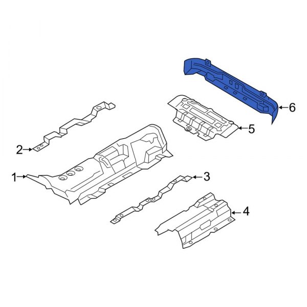 Land Rover OE LR114214 Rear Bumper Cover Heat Shield