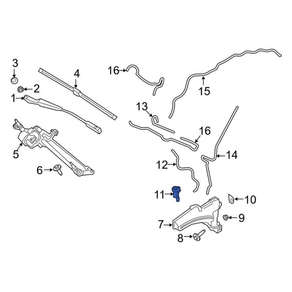 Washer Fluid Reservoir Filler Pipe