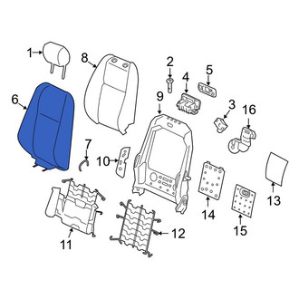 Land Rover OE - Front Right Seat Back Cushion Cover