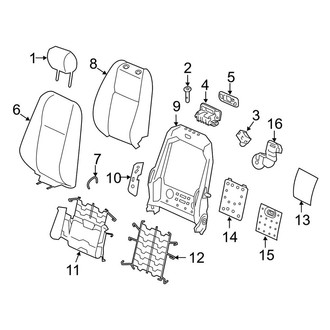 Land Rover OE - Seats & Tracks - Driver Seat Components (Seat Back, W/O Seat Back Pocket)