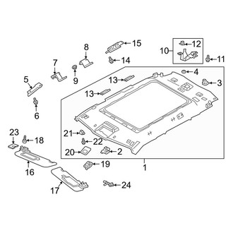 Land Rover OE - Roof - Interior Trim (With Panoramic), (First Edition / R-Dynamic HSE / R-Dynamic S / R-Dynamic SE / S / SE)
