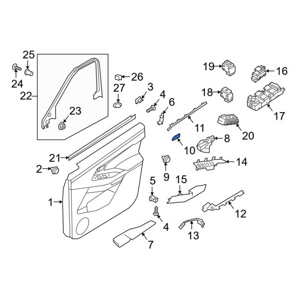 Interior Door Handle Screw Cap