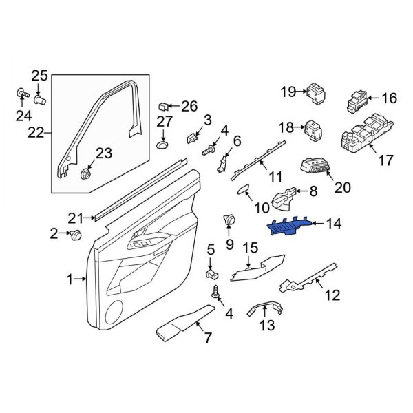 Door Window Switch Bezel