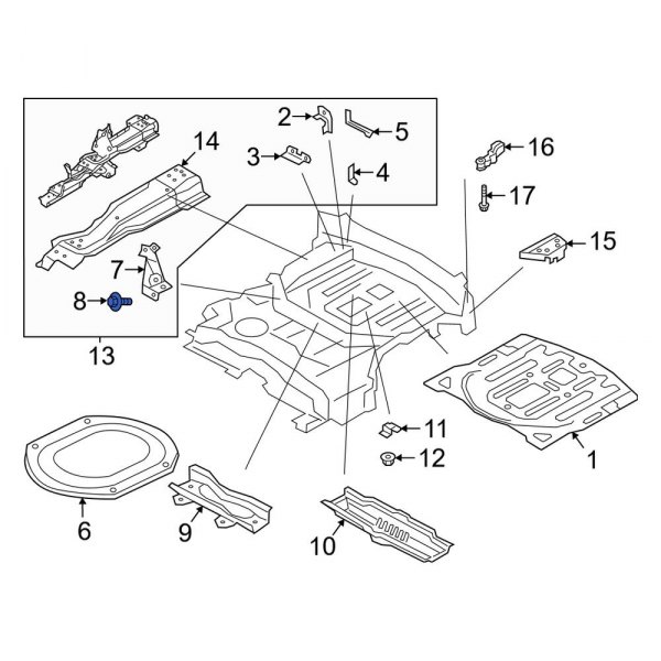 Floor Pan Reinforcement Bolt