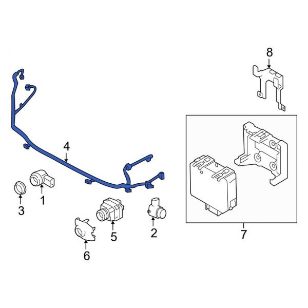 Parking Aid System Wiring Harness