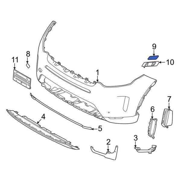 Headlight Washer Cover