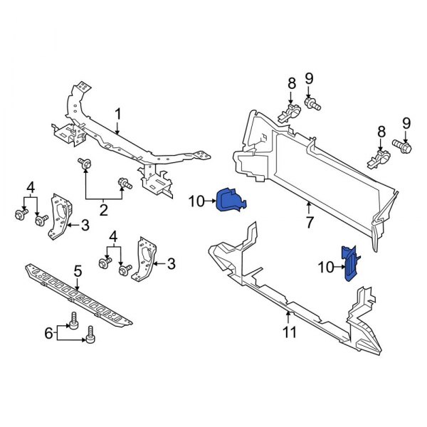 Radiator Support Air Deflector