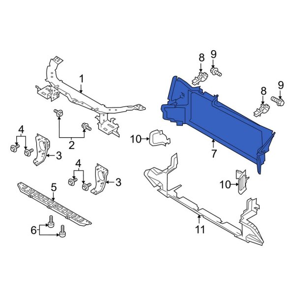 Radiator Support Air Deflector