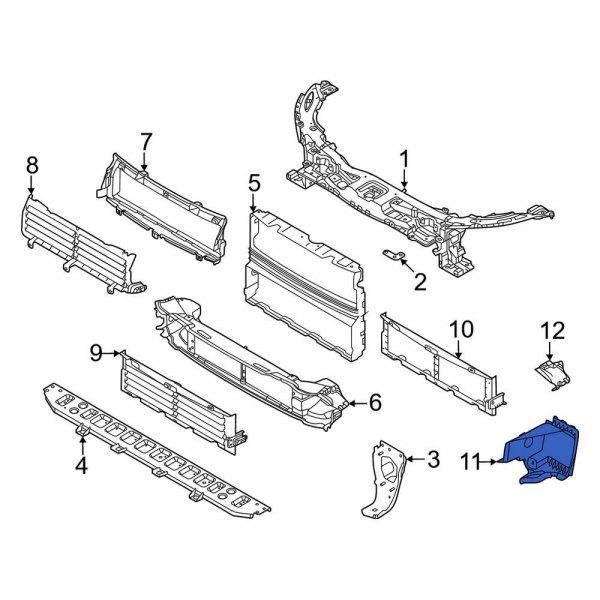 Radiator Support Air Deflector