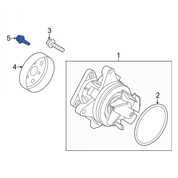 Engine Water Pump Pulley Bolt