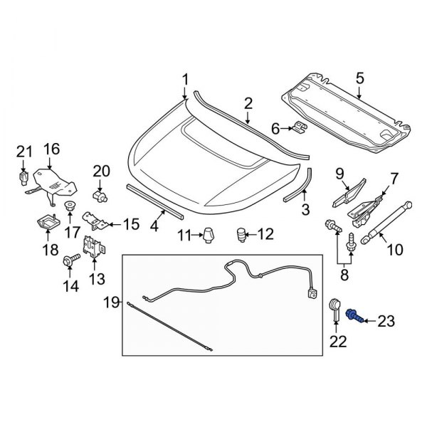 Hood Release Handle Screw