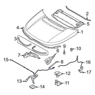 Land Rover Discovery Sport Hood Release Cables & Handles — CARiD.com