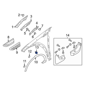 Land Rover OE - Wheel Arch Molding Clip