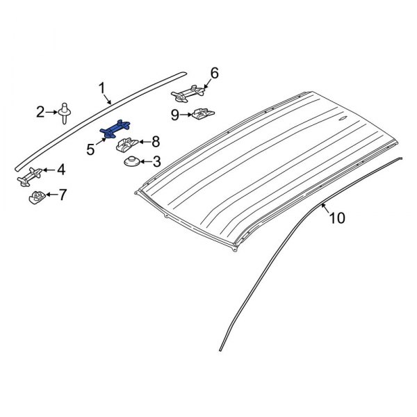 Roof Panel Weatherstrip Bracket