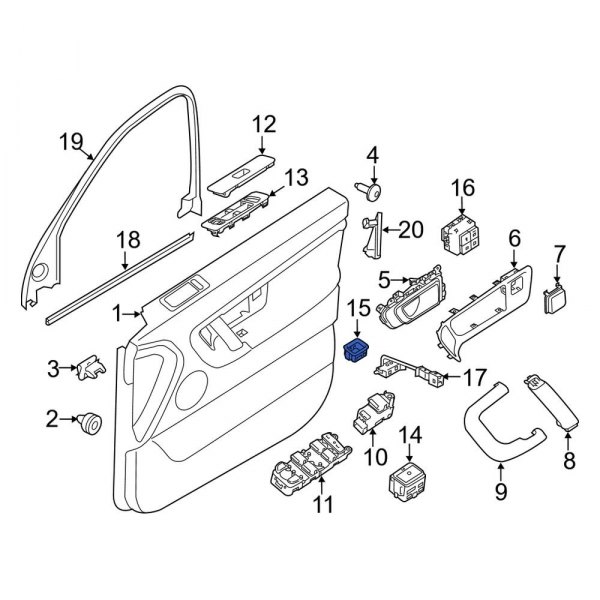 Door Window Switch Bezel