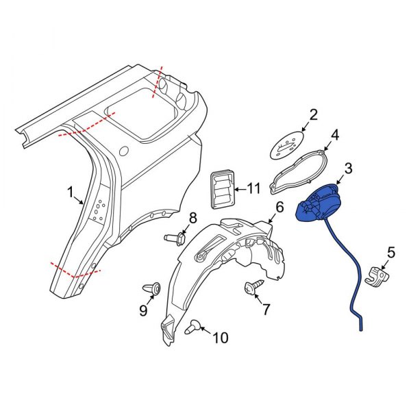 Fuel Filler Housing