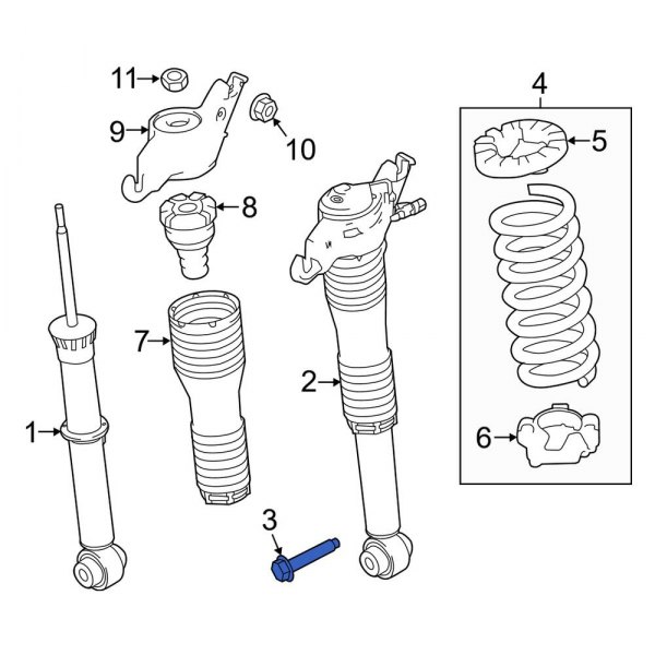 Suspension Shock Absorber Bolt