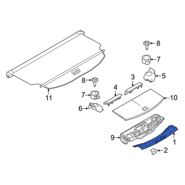 Liftgate Trim Scuff Plate