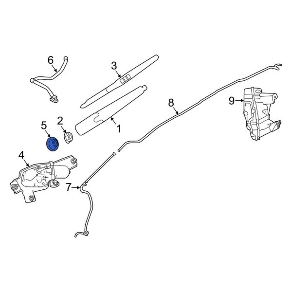 Back Glass Wiper Motor Grommet